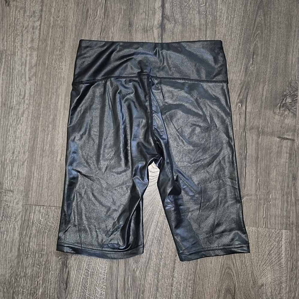 Fashion Nova Shiny Black Bike Shorts